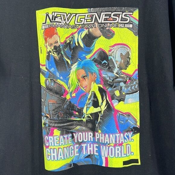 🔥🔥 PHANTASY STAR ONLINE 2 New Genesis Sega Anime Video Game Tee - Sz Lg - EUC - Picture 3 of 7